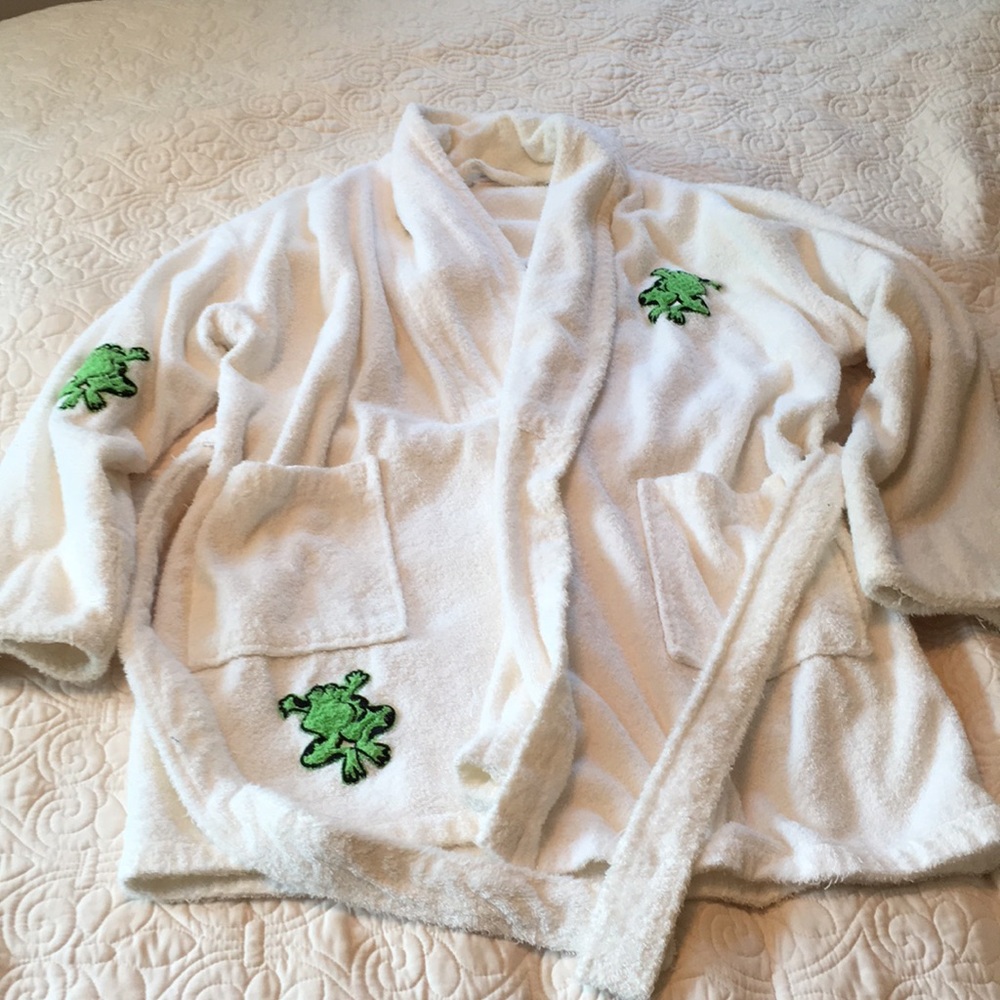 Ladies bathrobe with frogs, size M, Maidenform